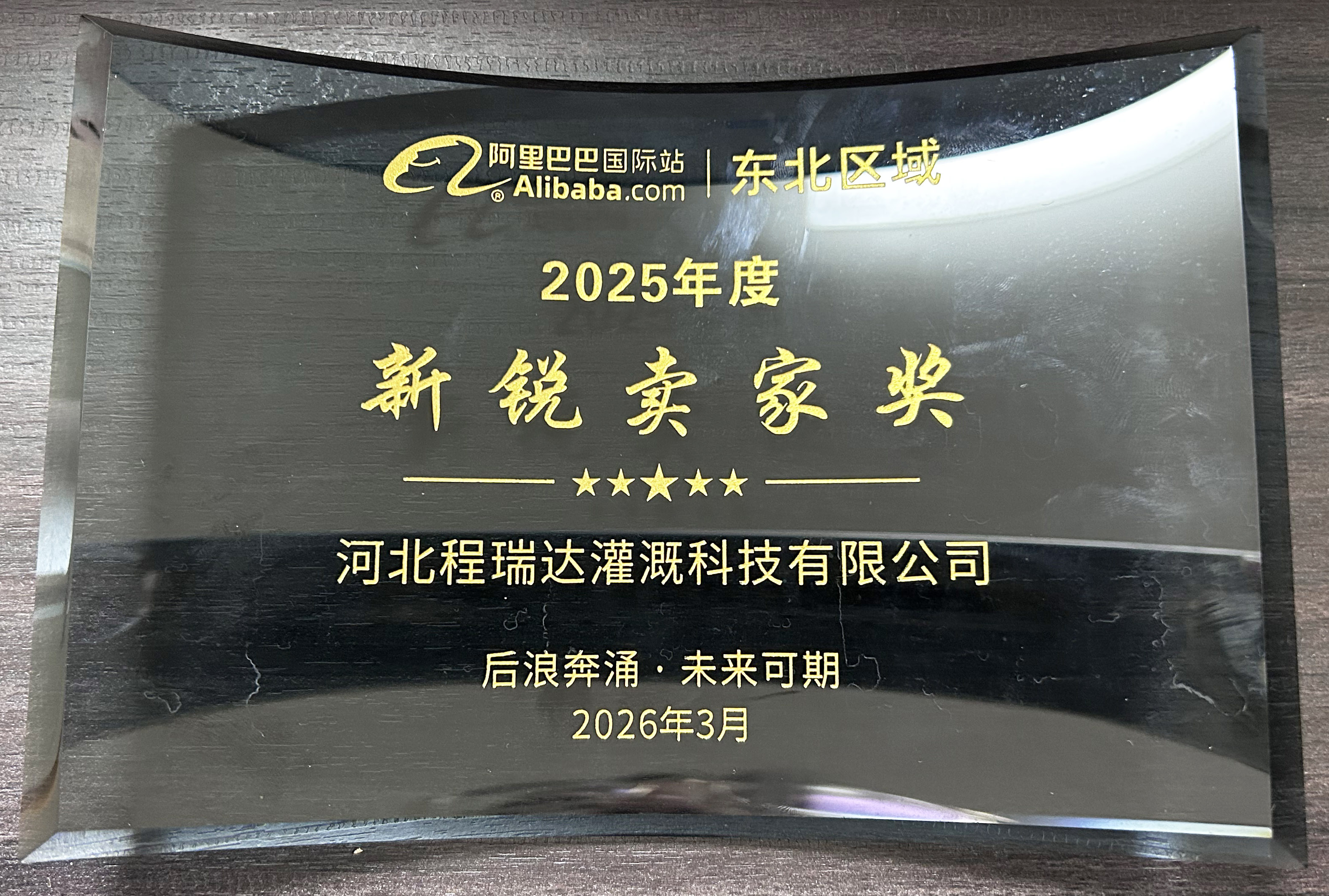 长春程瑞达灌溉 | 荣获阿里国际站新锐卖家奖